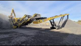 IMPACTOR - Keestrack R6 & S5 Stacker crushing -22mm hard rock in a quarry application