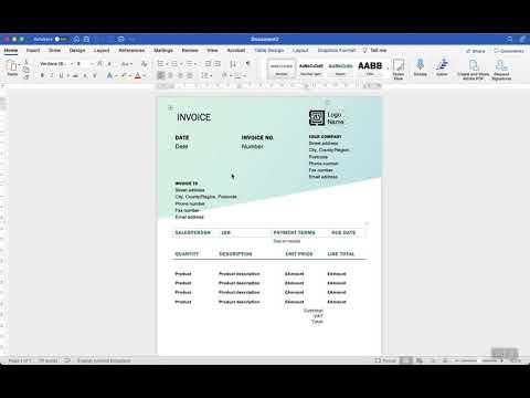 Factuur in Word maken en invullen