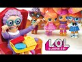 LOL Surprise Dolls Play the Greedy Granny Game with Super BB and Teacher&#39;s Pet