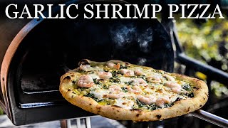 [No Music] Garlic Shrimp Pizza Recipe | Shrimp Flatbread Pizza Recipe With White Parsley Sauce