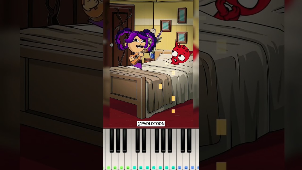 Lily Lovebraids & Raddy's 3 AM Guitar Story @PADLOTOON - Piano Tutorial