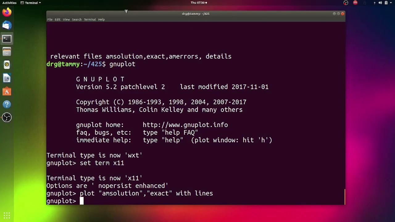 End of our course II: Differential Equations  Numerical methods