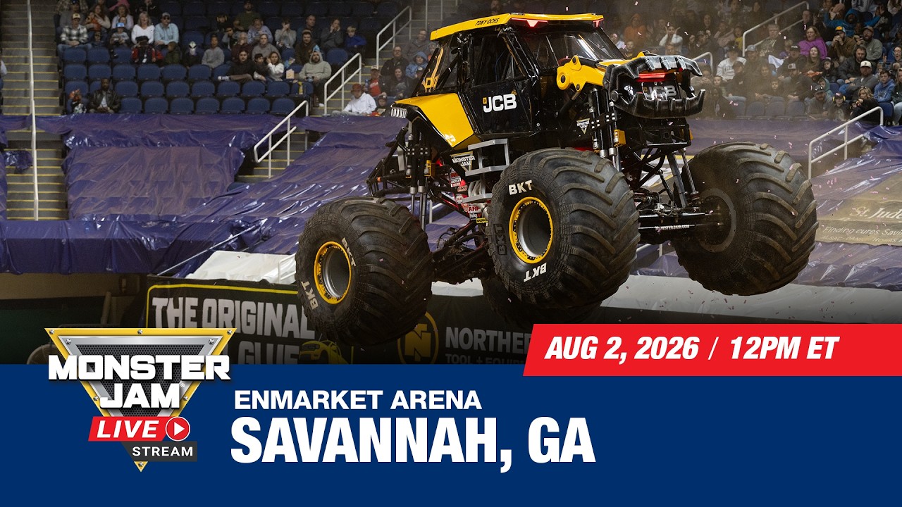 Monster Jam: Savannah, GA - 4 (Full Event) | Aug 2, 2026 | Enmarket Arena