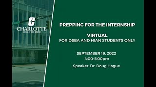 Prepping for the Internship HIAN and DSBA Students