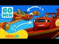 Blaze y Los Monster Machines | Rescates y Aventuras de Blaze en Aire y Agua ✈️ | 1 Hora  | Nick Jr.