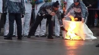 В Самаре Сгорел Олимпийский Факел