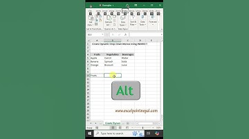 Create Dynamic Drop Down Menus Using INDIRECT