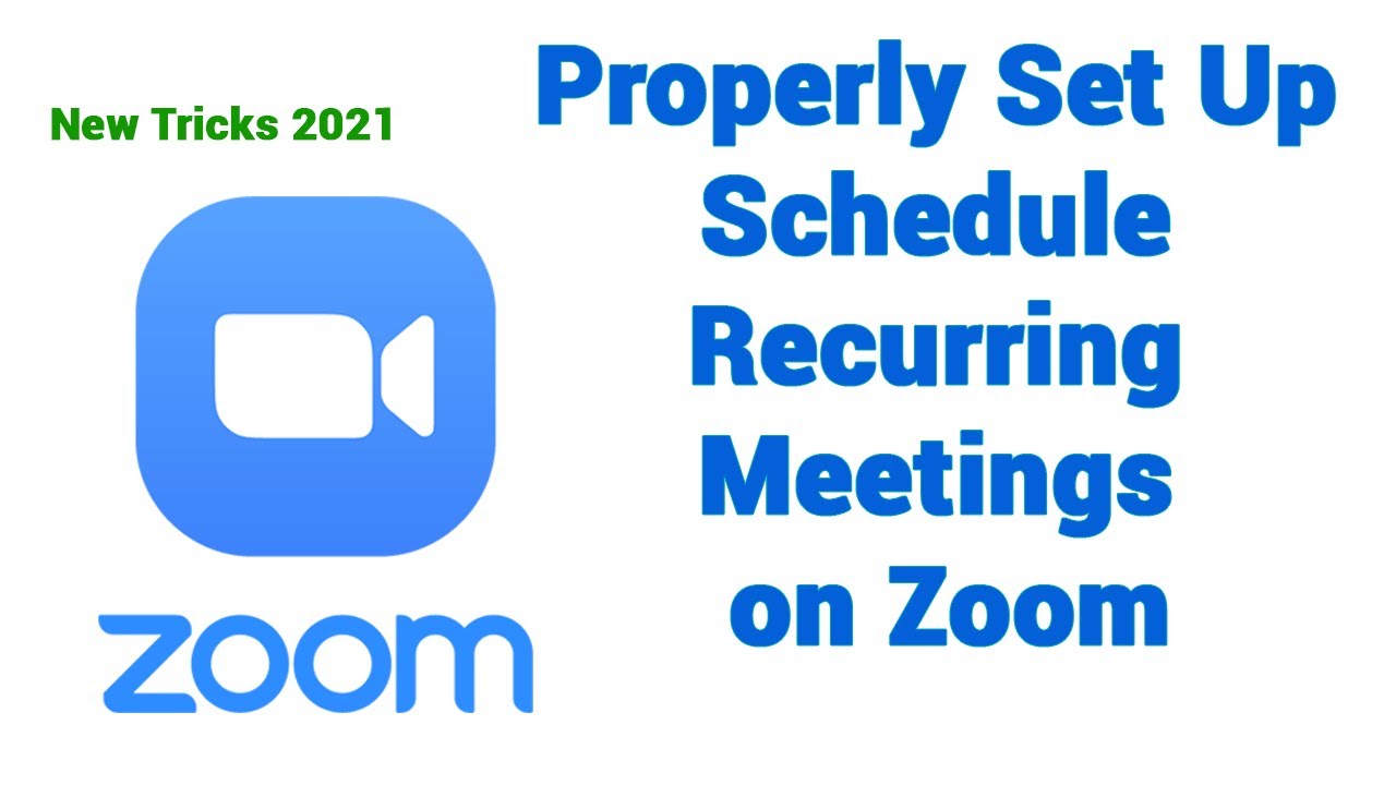 Zoom 👉 How to Properly Set Up Schedule Recurring Meetings on Zoom