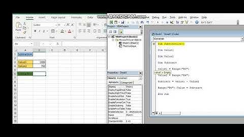 Excel VBA Code For Subtraction