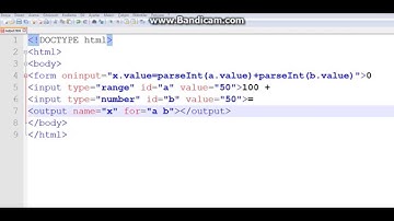 HTML5 output oninput range for form x a b