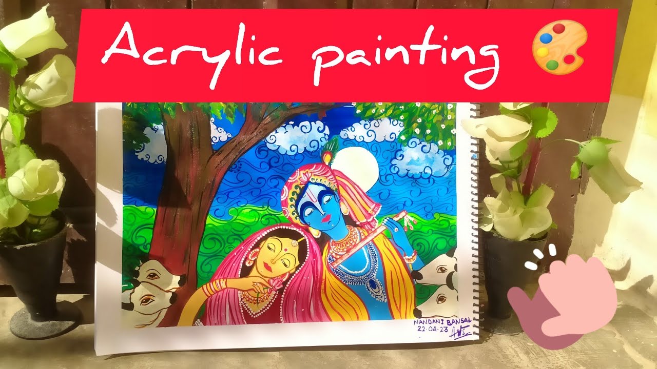 Radha Krishna Abstract Painting Part 2 Krishna Painting Step By Step
