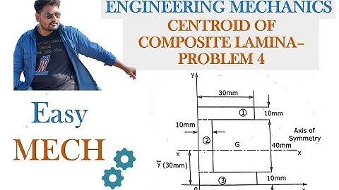 Locate the centroid of the composite lamina shown in the figure. #engineeringmechanics #mechanics