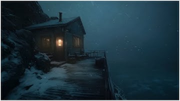 Thumbnail of Powerful Blizzard and Howling Wind Sounds at a Cabin by the Sea┇Winter Storm for Sleeping