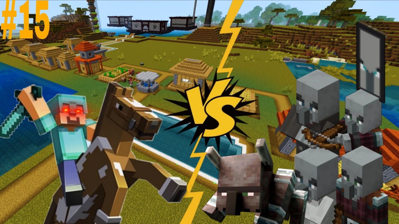 CAN I DEFEND MY VILLAGERS AND MY VILLAGE | MINECRAFT | #15 | RYNOX ...