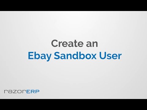 Create an Ebay Sandbox User