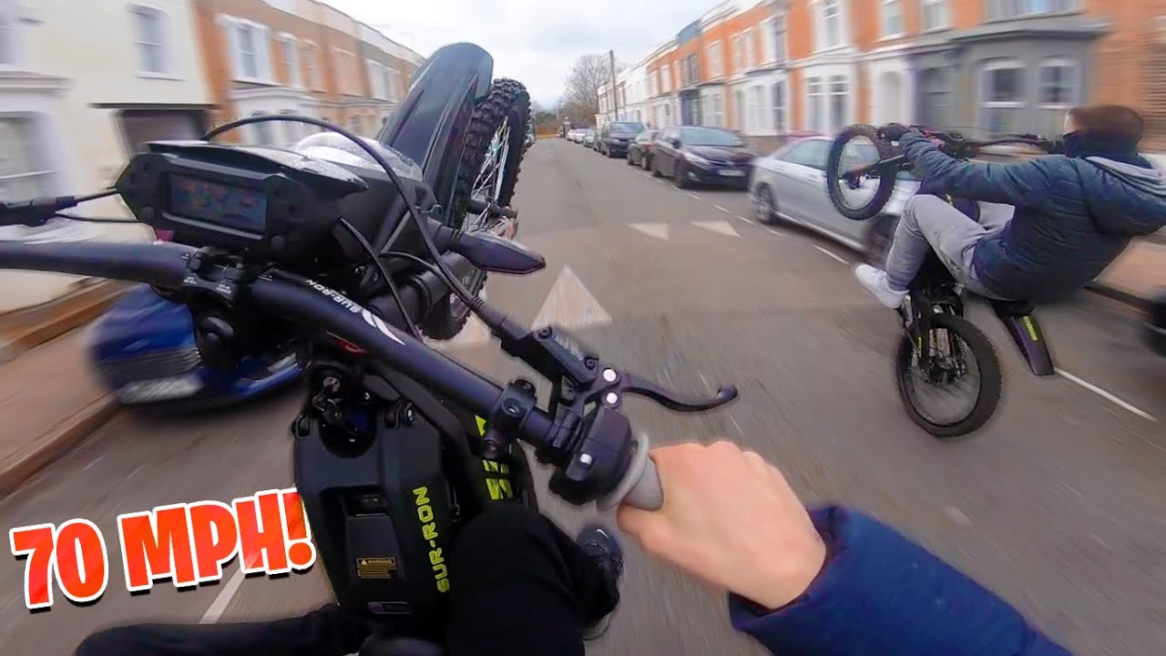 Full Sized Urban Electric Dirtbike Madness In The Streets!