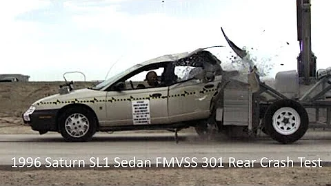 1996-2002 Saturn SL1 / SL2 Sedan FMVSS 301 Rear Crash Test (50 Mph)