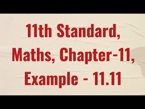 11th Standard, Maths, Chapter - 11, Integral calculus, Example - 11.11