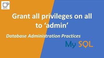 Grant all privileges on all to 