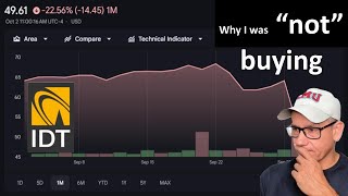 Why I was not buying IDT 30 days ago, stock is falling fast