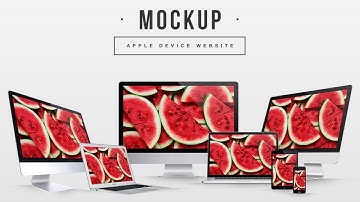 Apple Device Website Mockup Pack Video Tutorial responsive smart object photoshop website digital