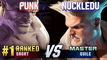 SF6 ▰ PUNK (#1 Ranked Sagat) vs NUCKLEDU (Guile) ▰ High Level Gameplay