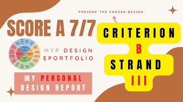 IB MYP Design ePortfolio Report: Criterion B Strand iii Walkthrough