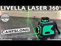 Livella laser autolivellante a 360 gradi. CARESLONG 25m. Con batteria ricaricabile