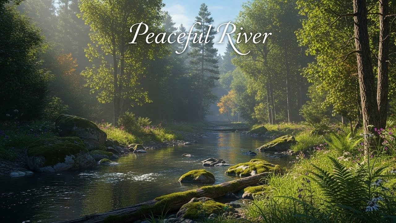 Peaceful River Sound Ambience 🌊 Gentle Flowing Water for Deep Sleep and Relaxation #440