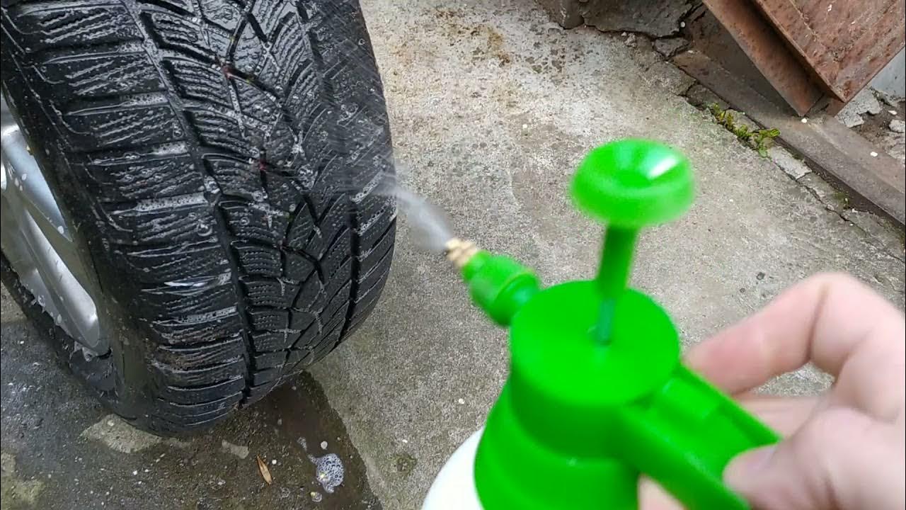How to find air leak / tire puncture with soap and water . - YouTube