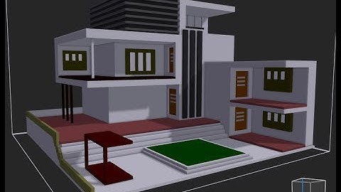 3d house model creation in magica voxel.