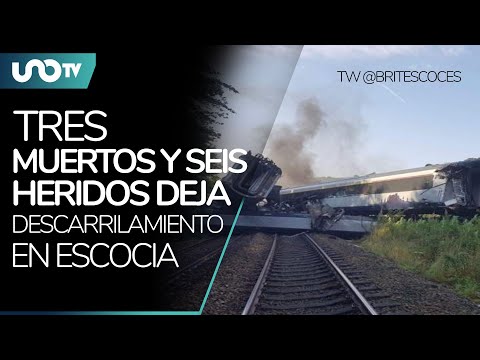 Tren descarrila en Stonehave, Escocia; 3 personas murieron y 6 resultaron heridas