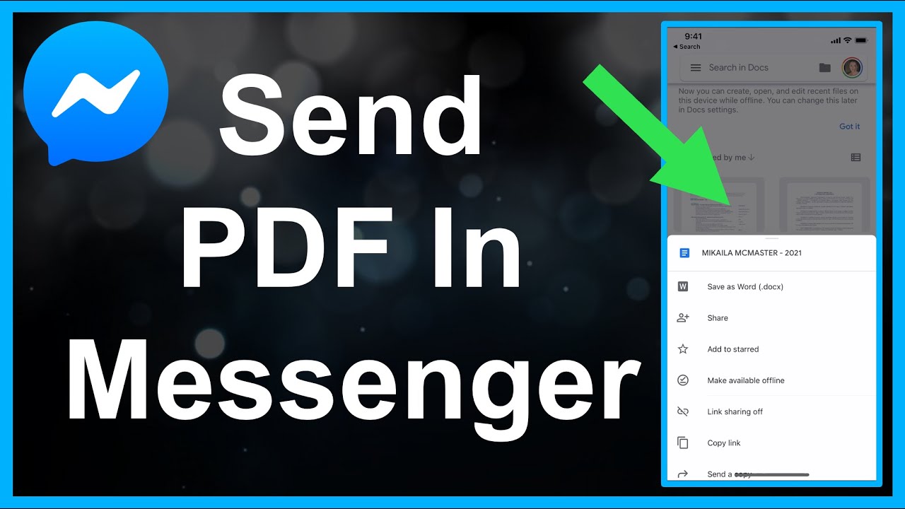 ไฟล์ resume  New Update  How To Send PDF File In Facebook Messenger