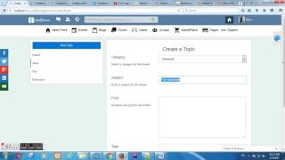How to create new forum topic