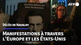 Manifestations en Europe et aux États-Unis pour dénoncer la mort d'Alexeï Navalny | AFP