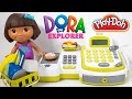 ★ DORA THE EXPLORER CASH REGISTER TOY ★ Supermarket Dora La Exploradora Toy Food Cooking Playset