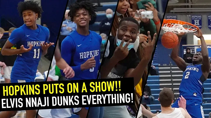 Hopkins Puts On A SHOW In Conference Game! Elvis Nnaji Dunks Everything! Edina vs Hopkins!