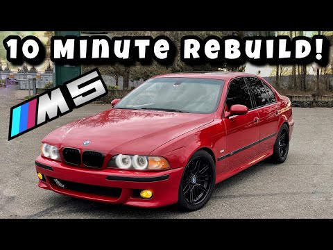 Rebuilding A Salvage Auction BMW M5 in 10 MINUTES! (Epic Rebuild)