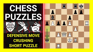 Chess Puzzles to Practice. Themes: Defensive move, Crushing, Short puzzle. Learn Chess