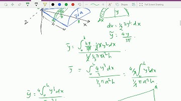 Engineering mechanics : - ( C.G. of solid semi circular cone ) -- 11.