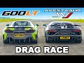 Lamborghini Aventador SVJ v McLaren 600LT: DRAG RACE