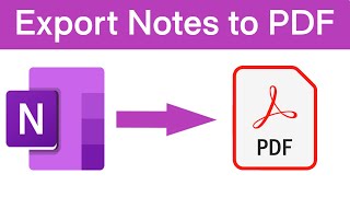 How to Convert OneNote Notes to a PDF on Windows 10 | How to Export  Notes from OneNote as a PDF | screenshot 2