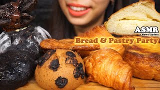 ASMR Bread & Pastry (Cream Cheese Bread, Cheddar Toast, Chocolate Mochi Bread, etc) | Eating Sounds