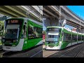 Tramvaiele Astra Imperio Metropolitan 3852 și 3853, în prima zi de exploatare, pe linia 1