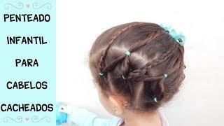Penteado Infantil rápido com amarradinhos para cabelos curtos e
