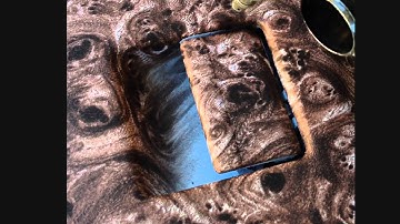 Airbrush Touchup on Woodgrain Hydrographics