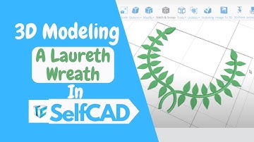 Designing a Laureth Wreath using Follow Path tool in SelfCAD #3d #shorts