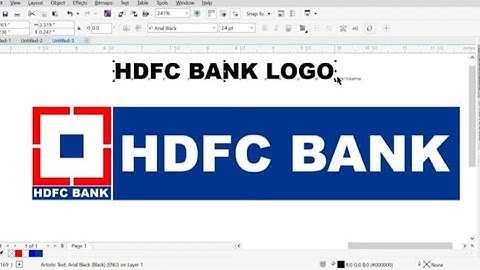 How to make by HDFC bank logo design         corel draw.......