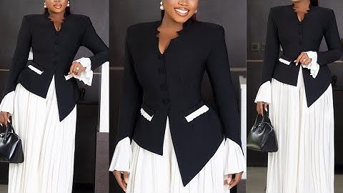 How to Cut/ Draft this Stylish Blazer with Shoulder Pads / Cutting and Stitching Detailed Tutorial