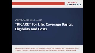 TRICARE For Life: Coverage Basics, Eligibility and Costs (April 2021)